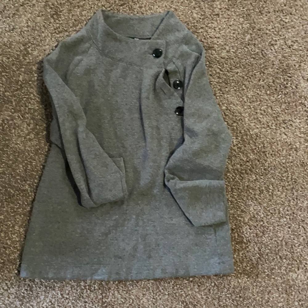 No brand cowl neck side button sweater